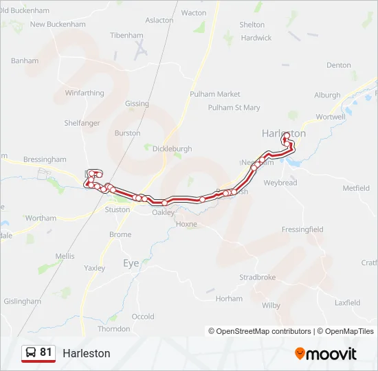 81 Bus Line Map