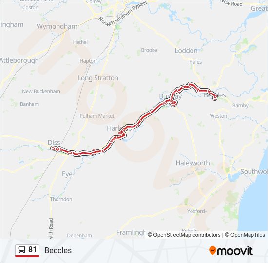 81 Bus Line Map