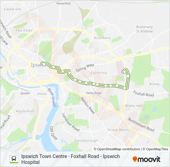 5|FOXHALL FIVE Bus Line Map