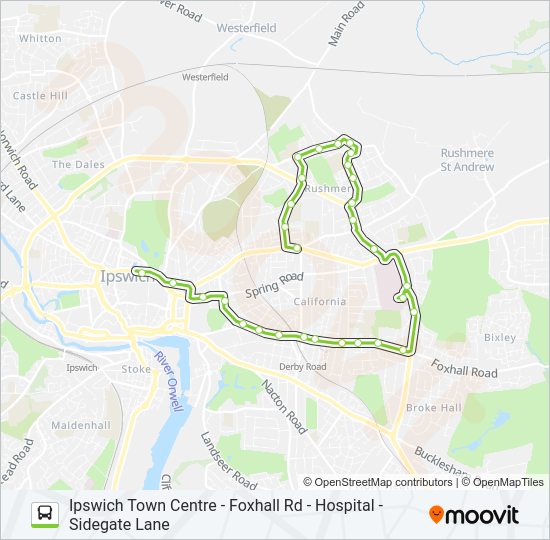 5E|FOXHALL FIVE Bus Line Map