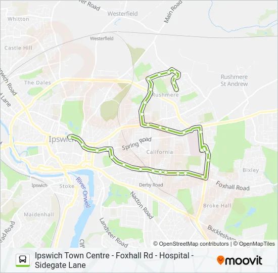 5E|FOXHALL FIVE Bus Line Map