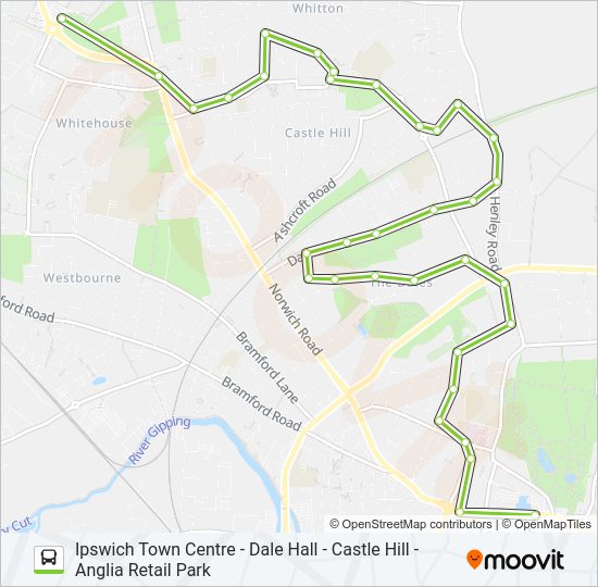 7|DALE HALL DART Bus Line Map
