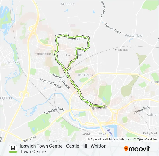 10|WHITTON WANDERER Bus Line Map