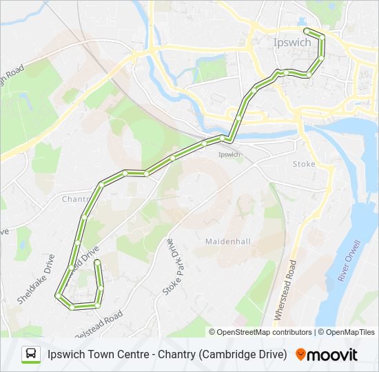 12|CHANTRY CONNEXIONS Bus Line Map