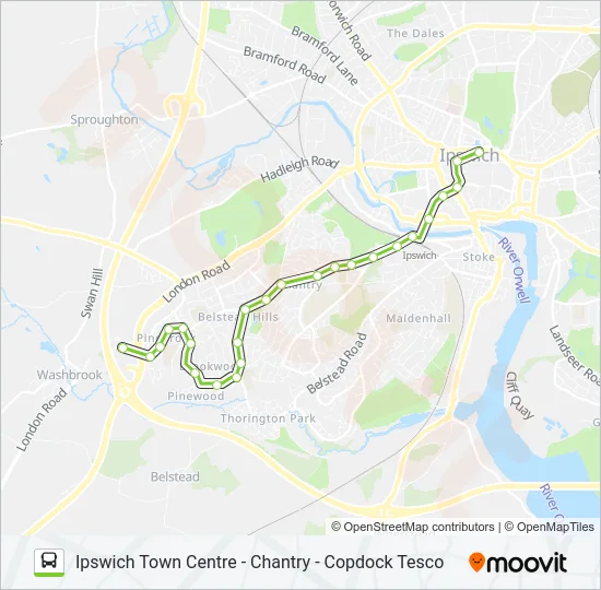13|CHANTRY CONNEXIONS Bus Line Map