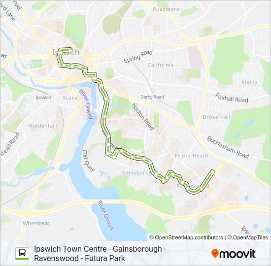 1|GREENWICH GREYHOUND Bus Line Map