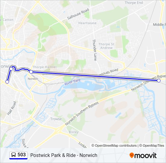 503 Bus Line Map