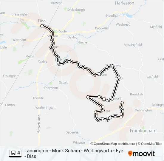 4 Bus Line Map