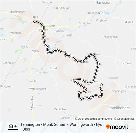 4 Bus Line Map