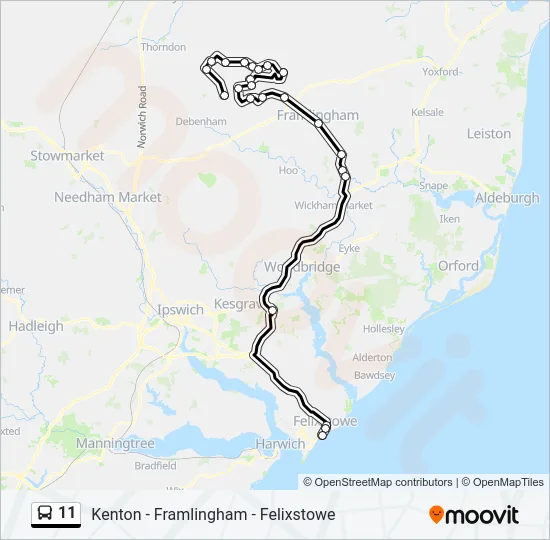 11 Bus Line Map