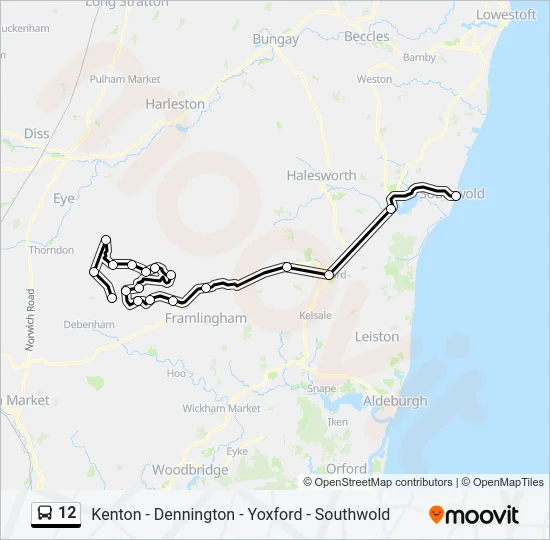 12 Bus Line Map