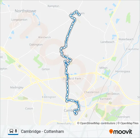 8 Bus Line Map