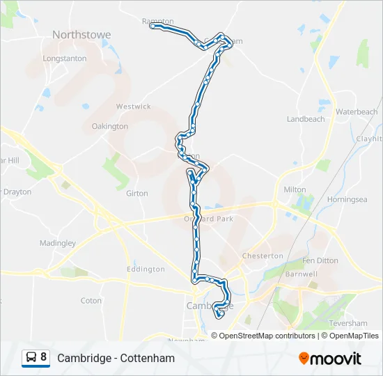 8 Bus Line Map