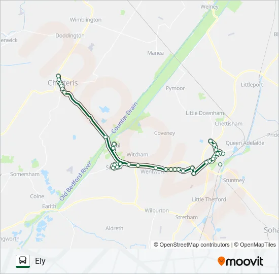 ELY ZIPPER 3 Bus Line Map