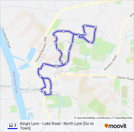 2 Bus Line Map