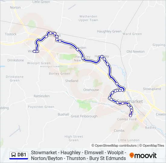 DB1 Bus Line Map