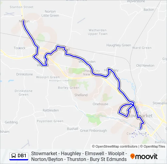 DB1 Bus Line Map