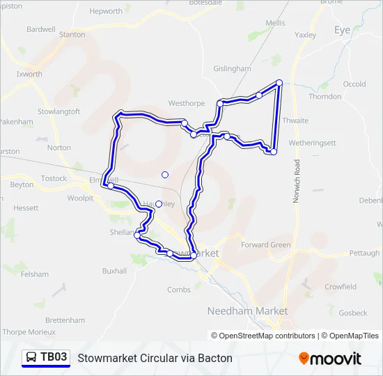 TB03 Bus Line Map