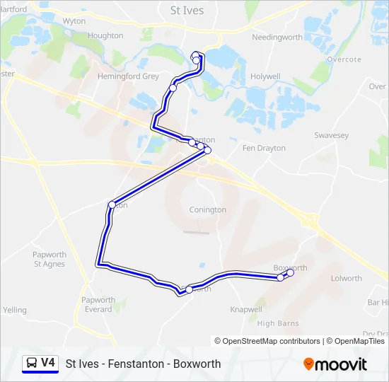 V4 Bus Line Map