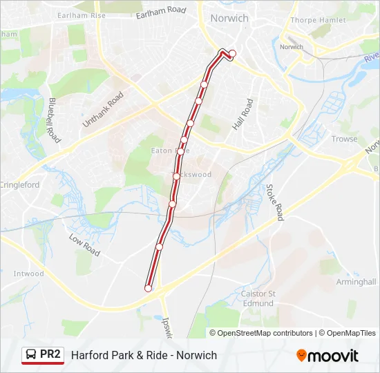 PR2 Bus Line Map