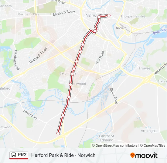 PR2 Bus Line Map
