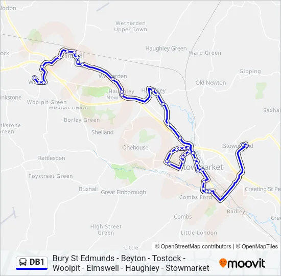 DB1 Bus Line Map