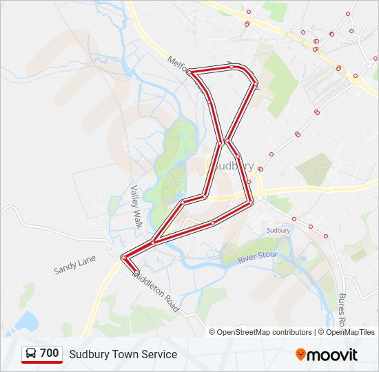 700 Bus Line Map