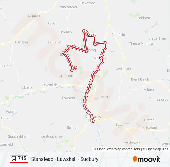 715 Bus Line Map