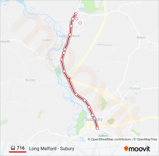 716 Bus Line Map