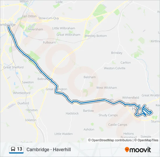 13 Bus Line Map