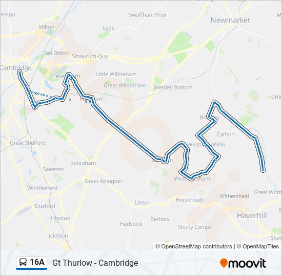 16A Bus Line Map