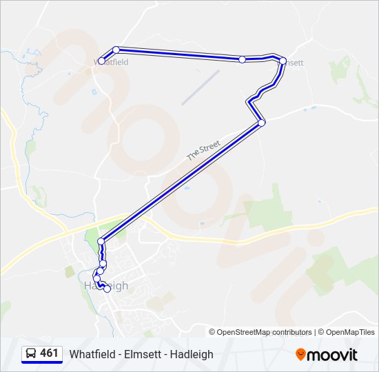 461 bus Line Map