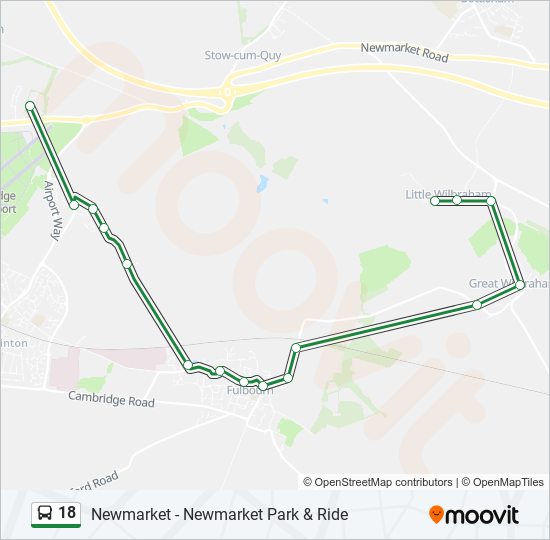 18 Bus Line Map