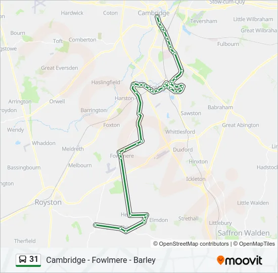 31 Bus Line Map