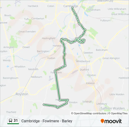 31 Bus Line Map