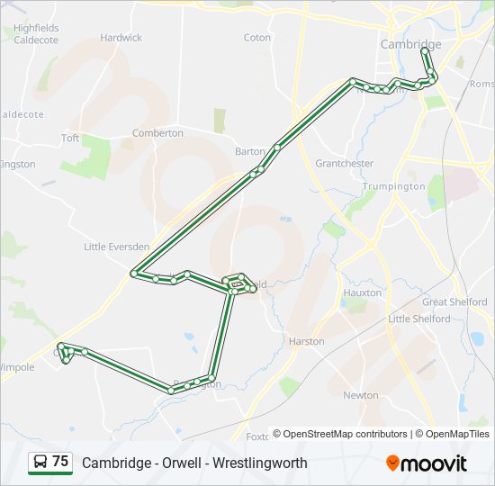 Bus 75 Route Map 75 Route: Schedules, Stops & Maps - Orwell (Updated)