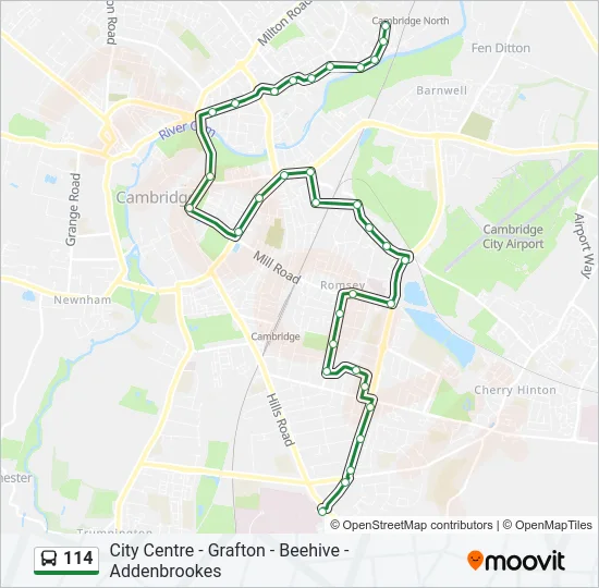 114 Bus Line Map