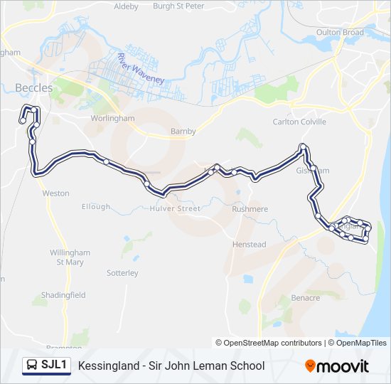 SJL1 Bus Line Map