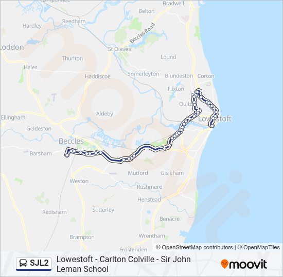 SJL2 Bus Line Map