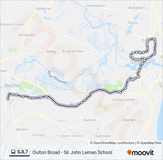 SJL7 Bus Line Map