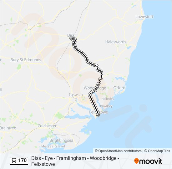 170 Bus Line Map