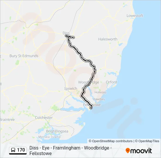 170 Bus Line Map