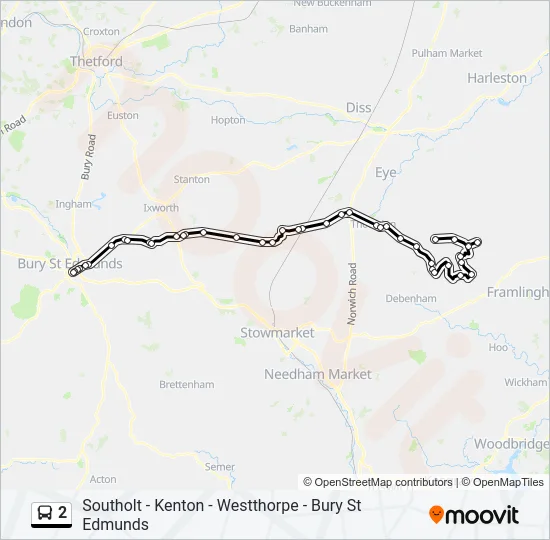 2 Bus Line Map