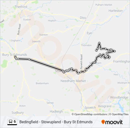 6 Bus Line Map