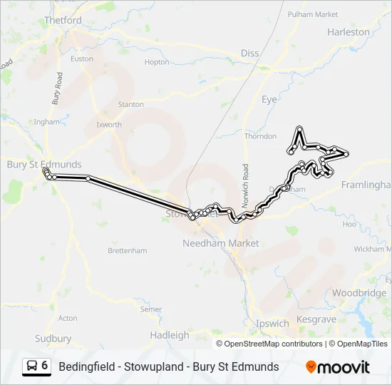 6 Bus Line Map
