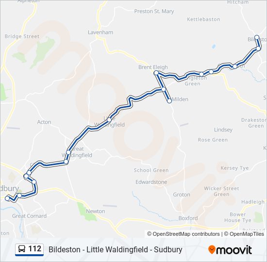 112 bus Line Map