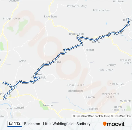 112 Bus Line Map
