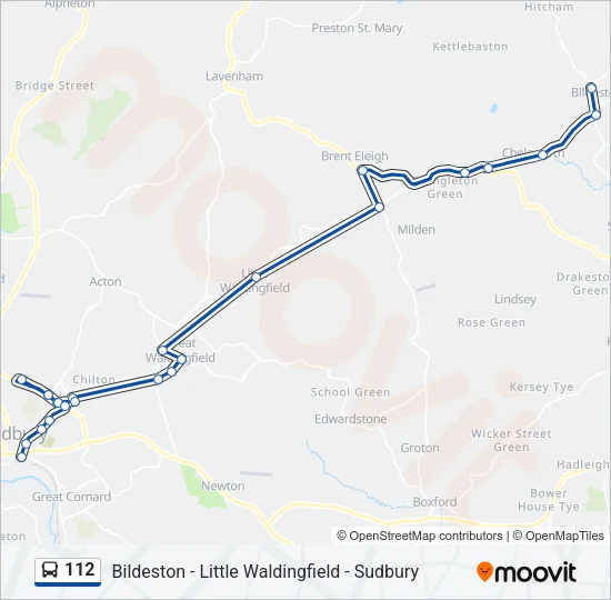 112 Bus Line Map