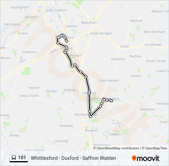 101 Bus Line Map
