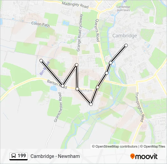 199 Route: Schedules, Stops & Maps - Cambridge (Updated)